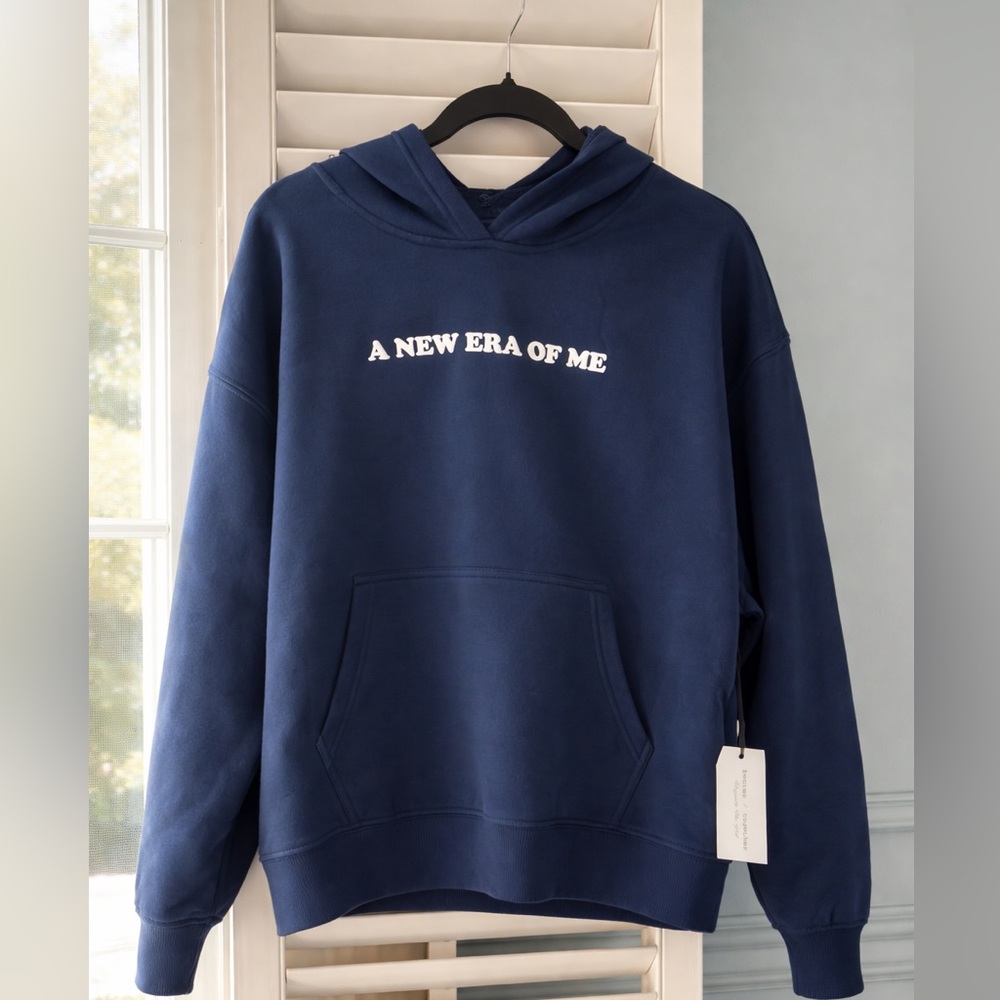 Better Together NWT Navy “A New Era of Me” Hoodie Oversized Graphic Sweatshirt L